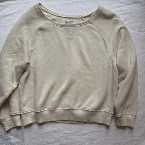 American Eagle Womens Beige Pullover Sweatshirt S/P - Picture 2 of 8
